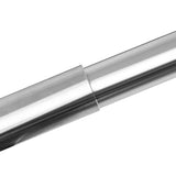 Marlow Silver Double Curtain Rod Steel Pole Pommel Set Extendable Adjustable-1910112209267200005