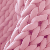 Dreamz Knitted Weighted Blanket Chunky Pink Queen 9KG-1910113227749068805