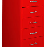 Levede 5 Drawer Office Cabinet Drawers Red-1917016720799830021