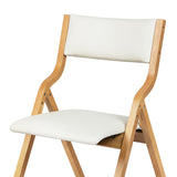 Levede 2x Dining Chairs Foldable PU Beige-1910113296992833541