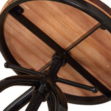 Levede Bar Stool Kitche0n Wooden Leather-1910113237425328133