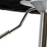 Levede 1x Kitchen Bar Stools Gas Lift Black Silver-1910113240004825093