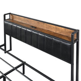 Levede Queen Bed Frame PU 4 Drawer USB Charge-1910113213018673157