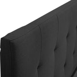 Levede Fabric Bed Frame Double Tufted Dark Grey-1910113204252577797