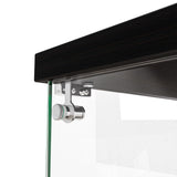 Stacked Glass Display Cabinet Lockable Collections Storage 2 Tier Shelf 2 Door-1937319791652114437