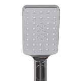 High Pressure Shower Head Set Rain Square Silver-1910113120358109189