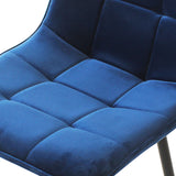 Levede 4x Dining Chairs Kitchen Velvet Blue-1910113287345934341