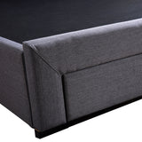 Levede Queen Bed Frame Fabric Tufted Dark Grey-1910113204571344901