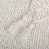 DreamZ Knitting Throw Blanket Cushion Beige-1910113222975950853