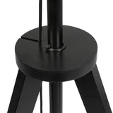 EMITTO Wooden Floor Lamp Modern Tripod Black-1910112866900512773