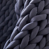 Dreamz Knitted Weighted Blanket Chunky Dark Grey Double 7KG-1910113226595635205