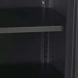 Levede Storage Cabinet Steel Kitchen Black-1917016726734770181