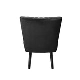 Levede Accent Chair Foot Stool Set Ottoman Black-1919892907804987397