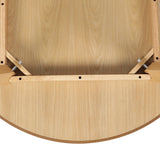 Levede Dining Table Round Rubberwood Base 100cm Natural 100 CM-1910113303351398405