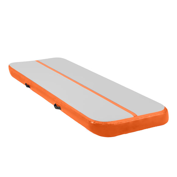 NNEDPE 5m x 1m Air Track Inflatable Gymnastics Mat - Orange Grey