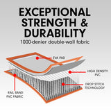 NNEDPE 5m x 1m Air Track Inflatable Gymnastics Mat - Orange Grey