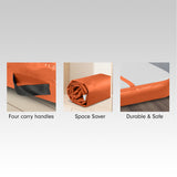 NNEDPE 5m x 1m Air Track Inflatable Gymnastics Mat - Orange Grey