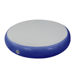 NNEDPE 1m Air Track Spot Round Inflatable Gymnastics Tumbling Mat Pump Dark Blue
