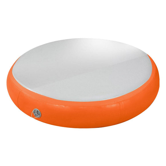 NNEDPE 1m Air Track Spot Round Inflatable Gymnastics Tumbling Mat Pump Orange