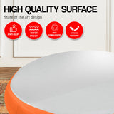 NNEDPE 1m Air Track Spot Round Inflatable Gymnastics Tumbling Mat Pump Orange