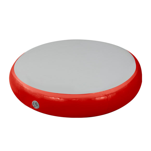 NNEDPE 1m Airtrack Spot Round Inflatable Gymnastics Tumbling Mat with Pump - Red
