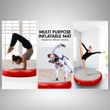 NNEDPE 1m Airtrack Spot Round Inflatable Gymnastics Tumbling Mat with Pump - Red