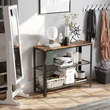 NNEWDS Console Table with 2 Mesh Shelves