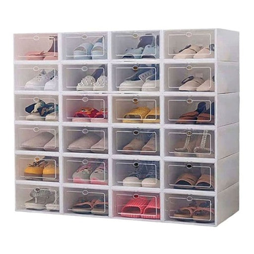NNEWDS Plastic Shoe Box 24 pcs (White)