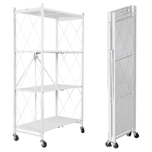 NNEWDS Foldable Storage Shelf 4 Tier (White)