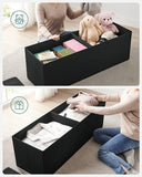NNEWDS 110cm Foldable Bench with Storage Space and Divider Black