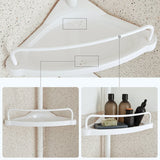 NNEWDS Adjustable Bathroom Corner Shelf with 4 Trays White