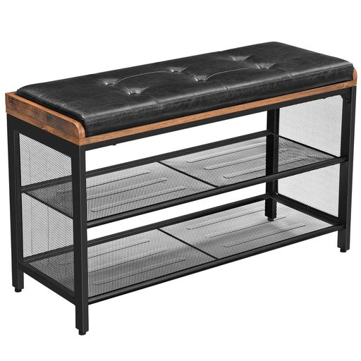 NNEWDS  3 Tier Shoe Storage Bench with Padded Seat