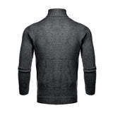 NNEOBA Men's Turtleneck Warm Pullover Knitted Sweater (Dark Grey)