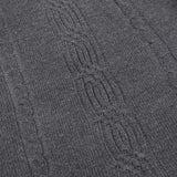 NNEOBA Men's Turtleneck Warm Pullover Knitted Sweater (Dark Grey)