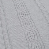 NNEOBA Men's Turtleneck Warm Pullover Knitted Sweater (Light Grey)