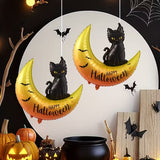NNETM Black Cat Moon Balloons Halloween Party Set (2pcs)
