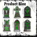 NNETM Halloween Glow Yard Signs Tombstone Set