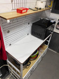 NNETB Rock Board Kitchen Rack Storage Table with Cabinets