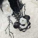 NNETM Halloween Skull Wreath Wall Hanging Decor