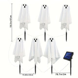 NNETM Solar Garden Lights 6-Pack Halloween Ghosts