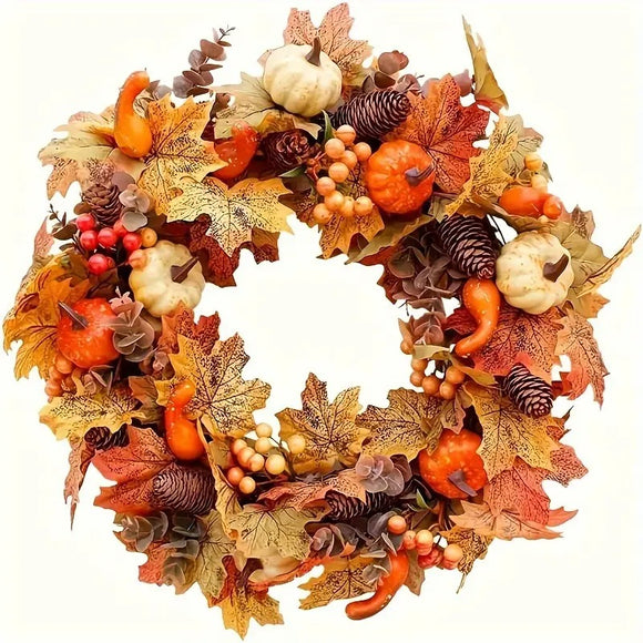 NNETM Halloween Harvest Wreath Decor