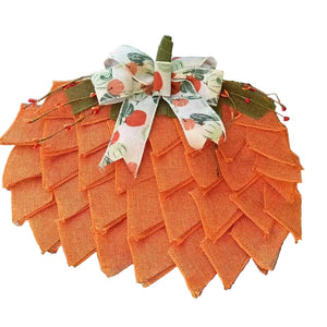 NNETM Halloween Pumpkin Wreath Door Decoration