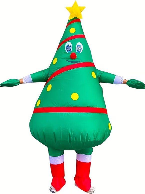 NNETM Men's Inflatable Christmas Tree Costume Full Set