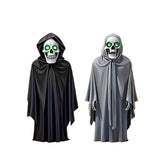 NNETM Halloween Skeleton Figurines with Glowing Eyes (2pcs)
