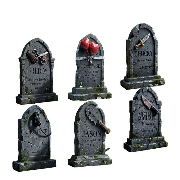 NNETM Halloween Tombstone Yard Signs Decor (6pcs)