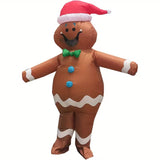 NNETM Adult Gingerbread Inflatable Costume with Accessories