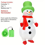 NNETM Adult Inflatable Christmas Snowman Costume