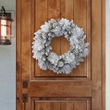 NNETM Classic Halloween Autumn Frosted Pine Wreath