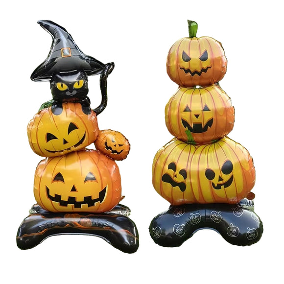 NNETM Halloween Witch Hat Pumpkin Cat Balloon Decor Set