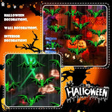NNETM Halloween Luminous Bat Hanging Decoration Set (24pcs)